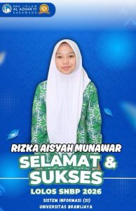Rizka Aisyah Munawar - Universitas Brawijaya (S1 Sistem Informasi)