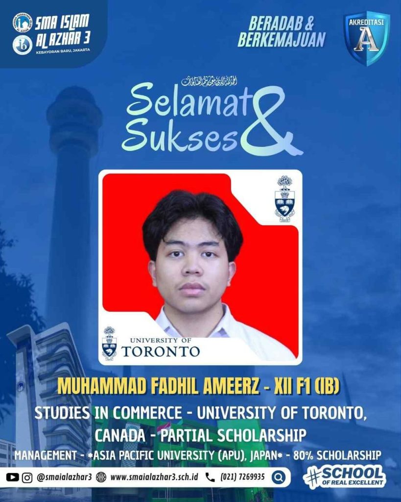 Muhammad Fadhil Ameerz - Studies in Commerce program at the University of Toronto, Canada