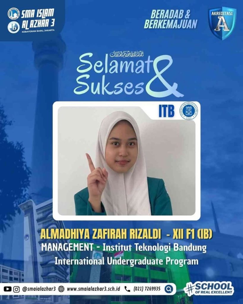 Almadhiya Zafirah Rizaldi - Management Program at ITB International Undergraduate Program